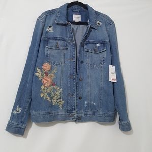 Guess 90's icon jacket floral Jacquard